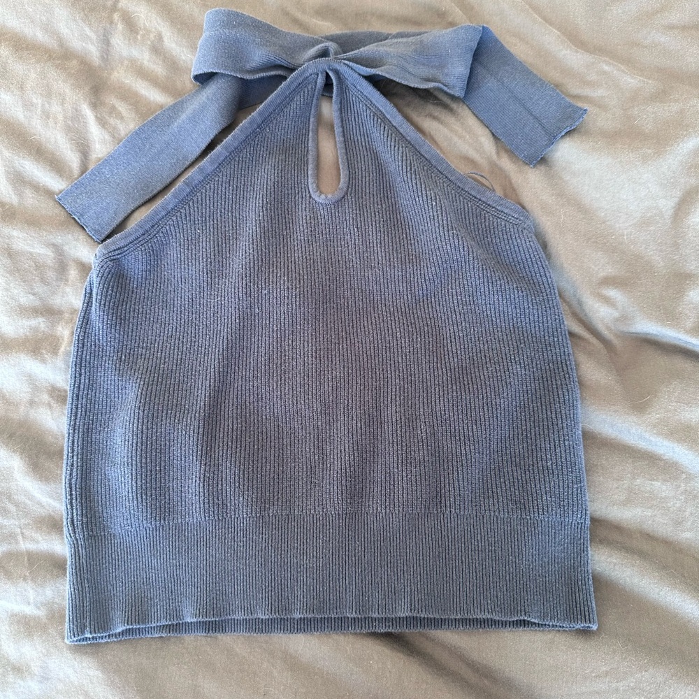 Blue Banana Republic Ribbed Halter Knit Top